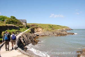 Walking to Cwm on the Coastal Path